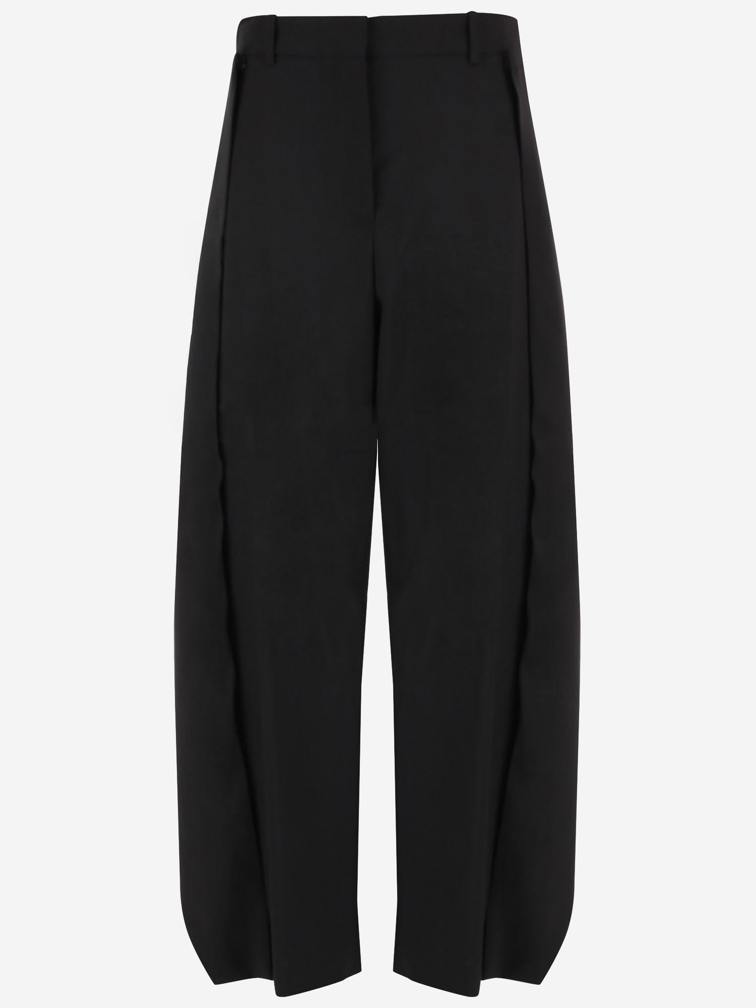 PANTALONI IN LANA CON DRAPPEGGI S540Y04XNC 1100 LOEWE 