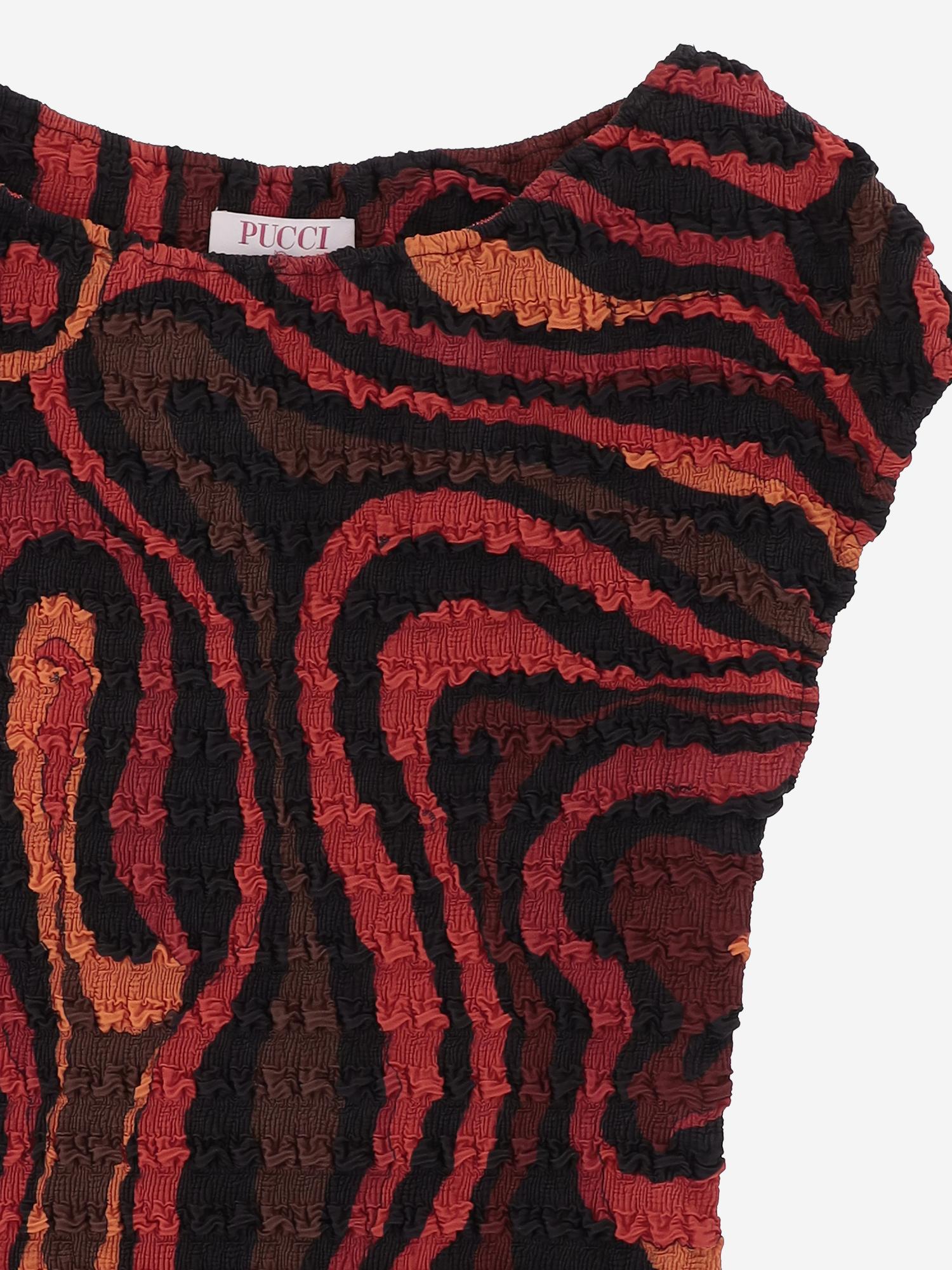 ABITO IN NYLON CON LAVORAZIONE INCRESPATA 6HJG506H768 002 EMILIO PUCCI 