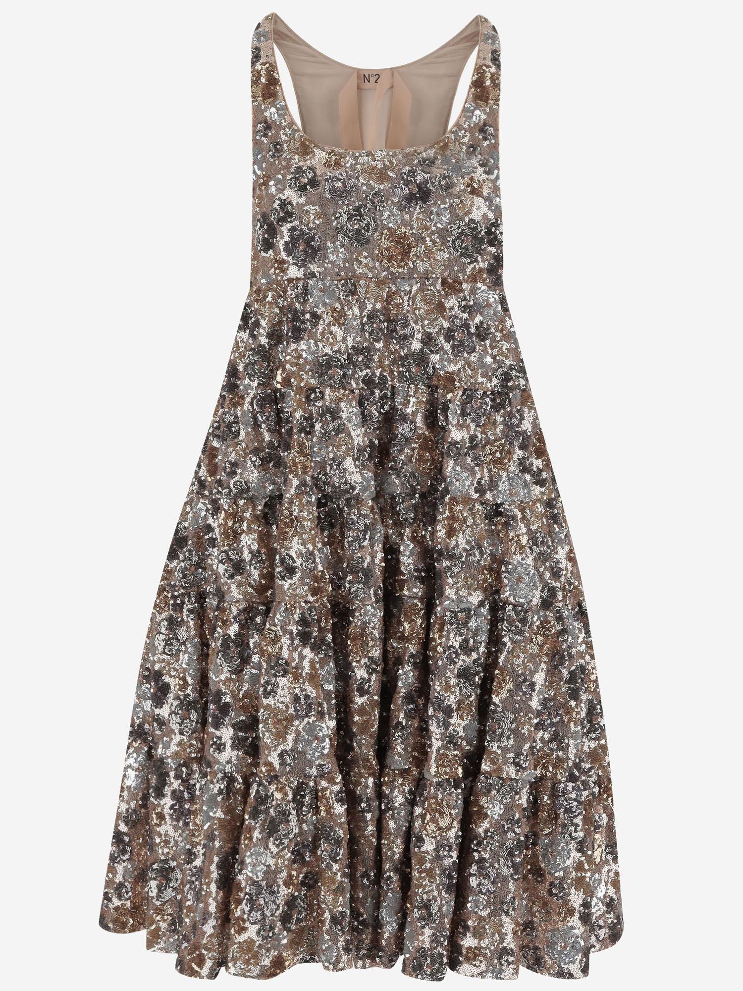 ABITO CON PATTERN FLOREALE DI PAILLETTES H103 5237M915 N 21 