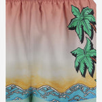 PANTALONI CORTI CON STAMPA IN SETA WS25TR104 03 CASABLANCA 