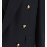 GIACCA OVERSIZE DOPPIOPETTO IN LANA 834867 Y5K324140 SAINT LAURENT 