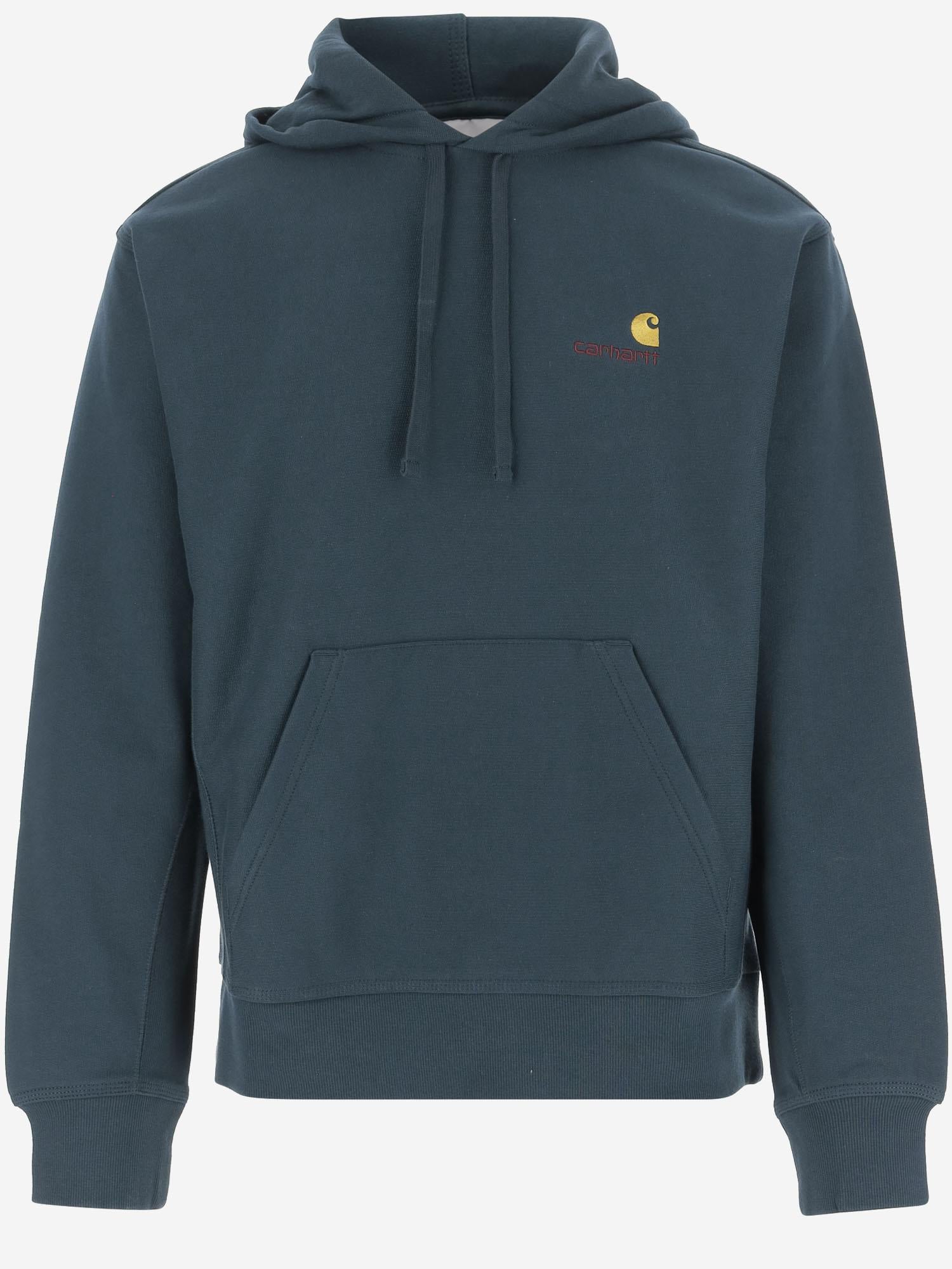 FELPA AMERICAN SCRIPT IN COTONE CON LOGO I028279 0AUXX CARHARTT WIP 