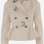 TRENCH ISABELLA IN COTONE 8120786 LINENBEIGE BURBERRY 