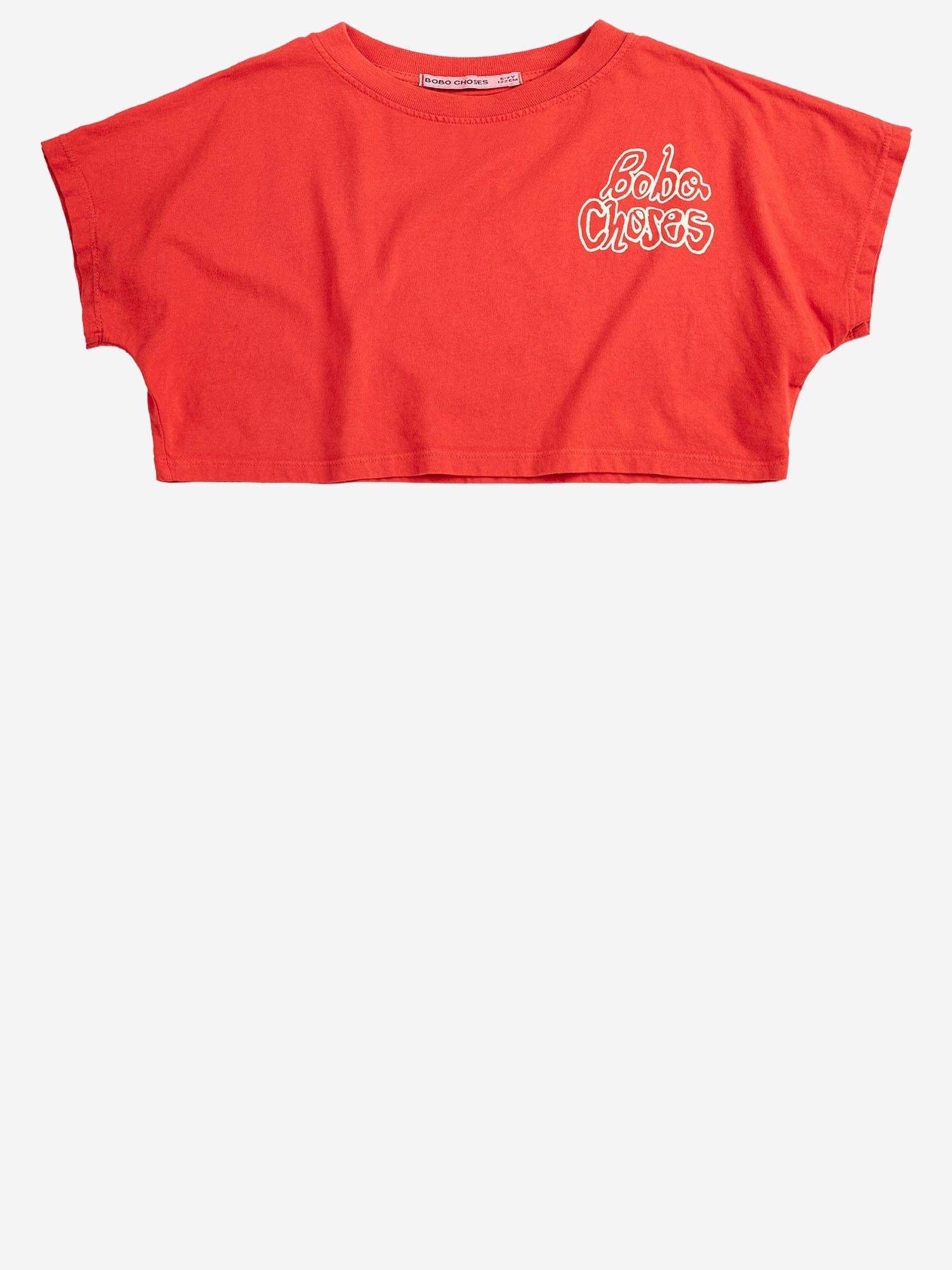 T-SHIRT IN COTONE CON LOGO B126AC139 RED BOBO CHOSES KIDS 