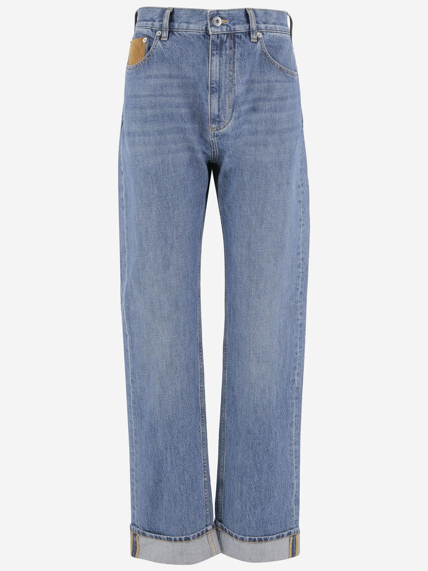 JEANS IN COTONE CON DETTAGLIO INTRECCIATO 831605 V42W04715 BOTTEGA VENETA 