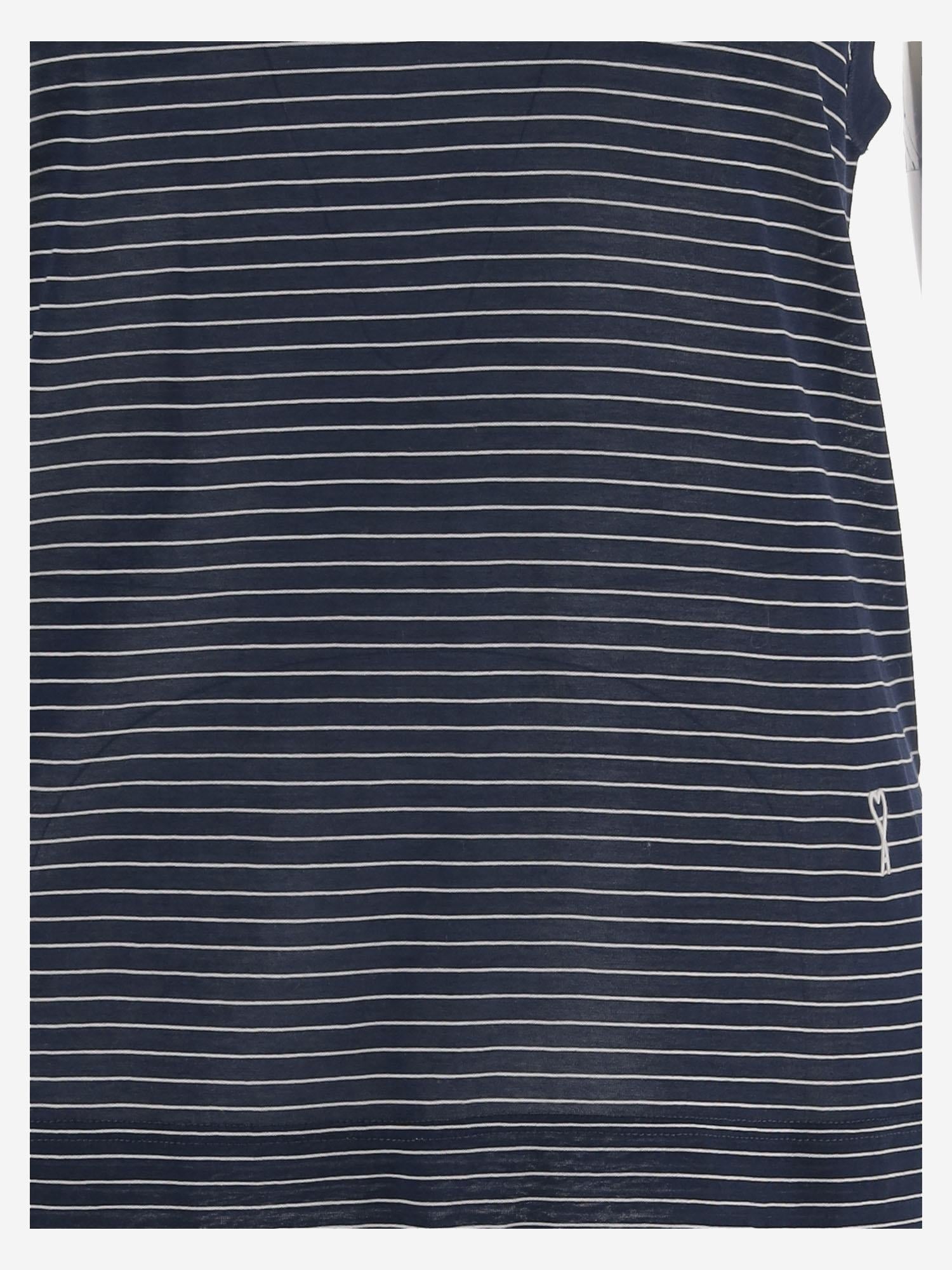 TOP IN COTONE CON MOTIVO A RIGHE FTP818JE0212 A044 AMI 
