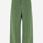 PANTALONI IN COTONE E LINO CON FONDO IN JACQUARD 6V3RBJ74AM2 LR1 VALENTINO 