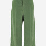 PANTALONI IN COTONE E LINO CON FONDO IN JACQUARD 6V3RBJ74AM2 LR1 VALENTINO 