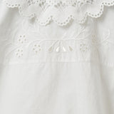 TOP IN COTONE CON INSERTI IN PIZZO 22236 000 THE.GARMENT 