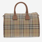 BORSA A MANO IN MISTO COTONE CON MOTIVO CHECK 8119049 VNTGCHKBRIARBROWN BURBERRY 