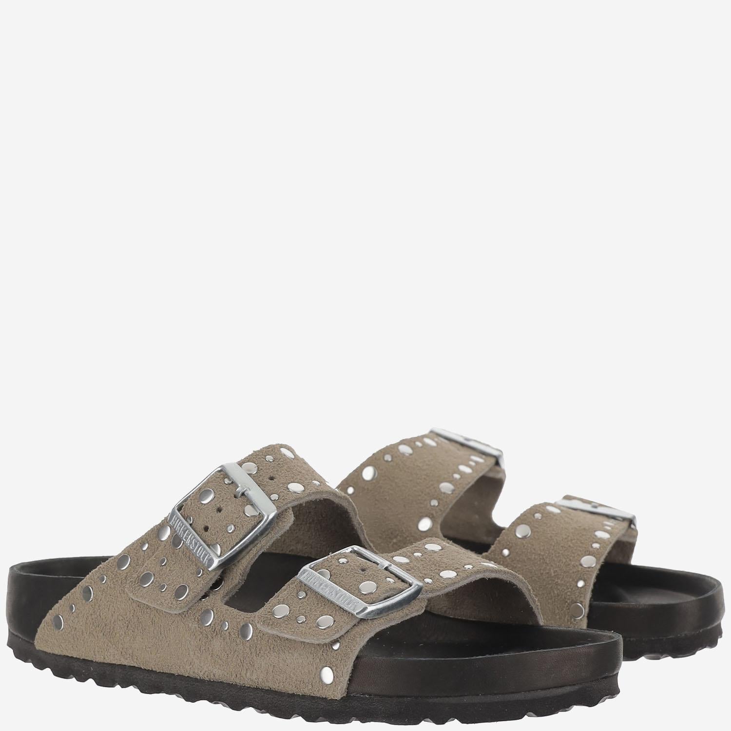 SANDALI ARIZONA Rivet IN SUEDE 1027870 TAUPE BIRKENSTOCK 