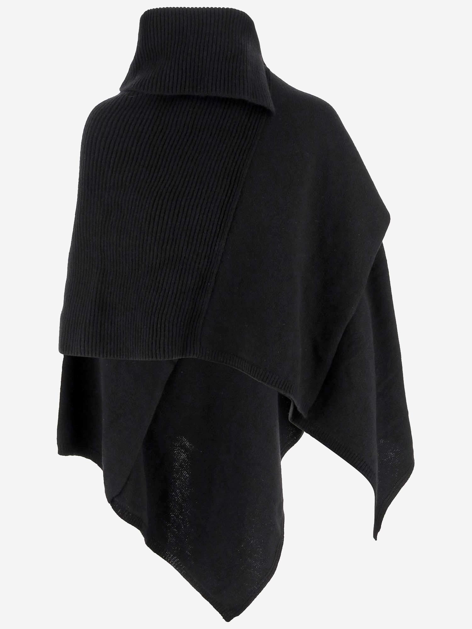 PONCHO IN LANA E CASHMERE K016 CMYNBLACK NICCOLO PASQUALETTI 