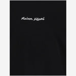 T-SHIRT IN COTONE CON RICAMO LOGO OM00122KJ0119 P199 MAISON KITSUNE 