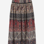 Gonna midi in mussola lamé 6B0RAD57992 M12 VALENTINO 