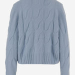 CARDIGAN IN CASHMERE E SETA CON MOTIVO A TRECCIA 25577000 11 ALLUDE 