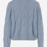 CARDIGAN IN CASHMERE E SETA CON MOTIVO A TRECCIA 25577000 11 ALLUDE 
