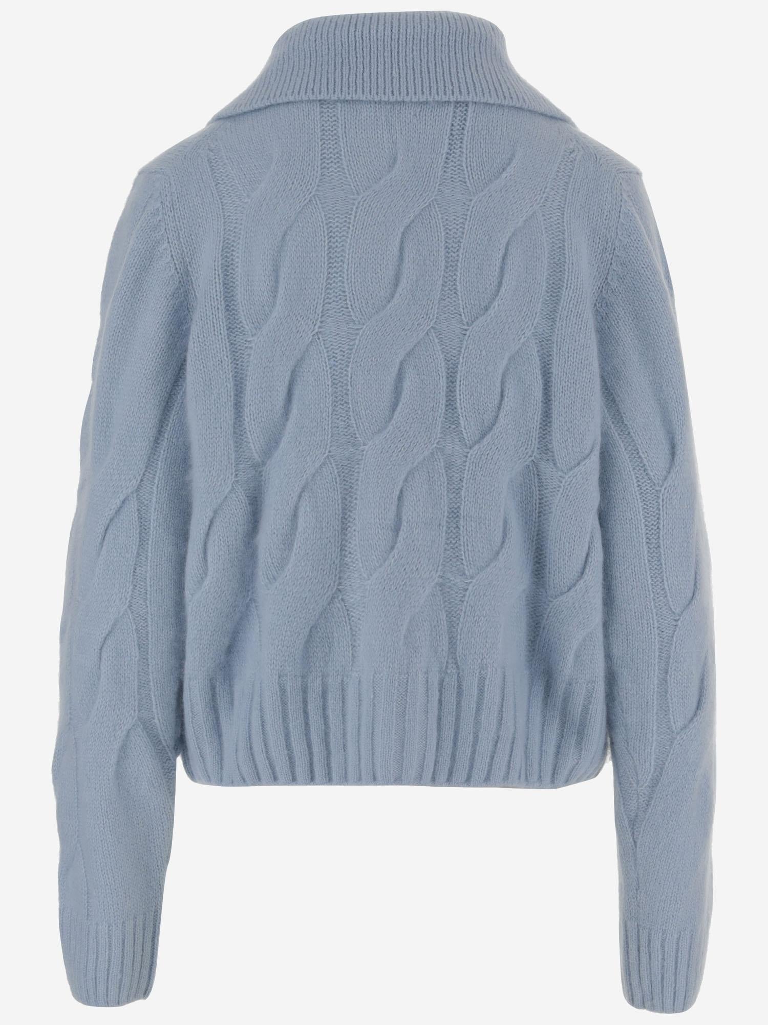 CARDIGAN IN CASHMERE E SETA CON MOTIVO A TRECCIA 25577000 11 ALLUDE 