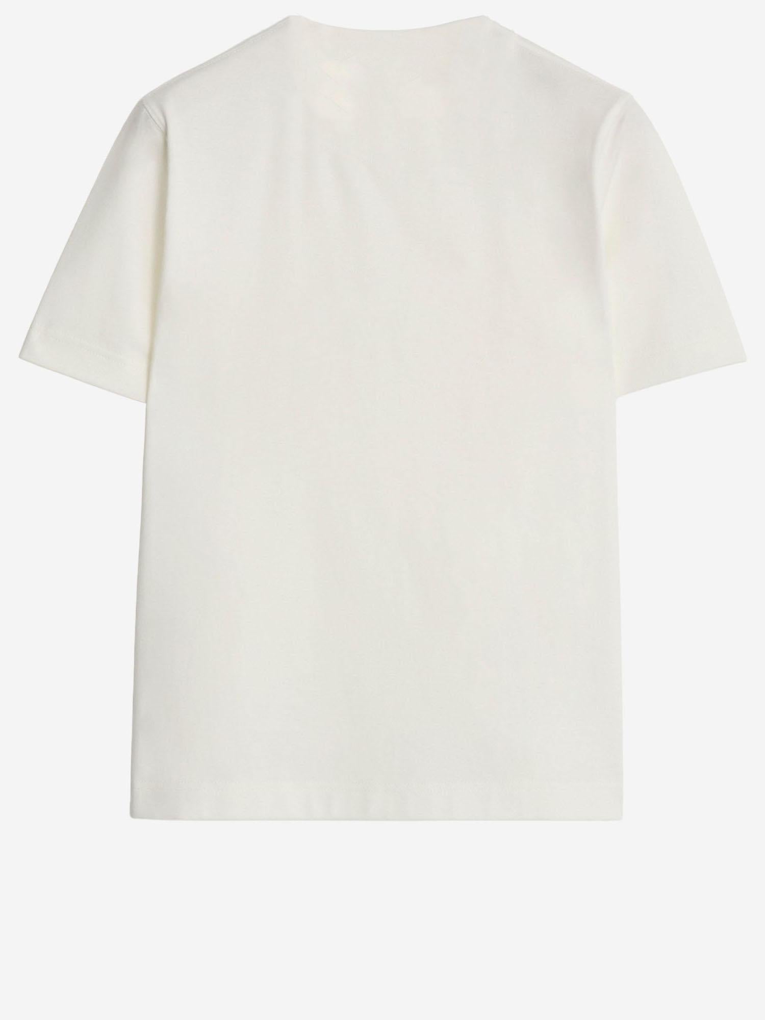 T-SHIRT IN COTONE CON LOGO 8118971 CHALK BURBERRY 