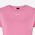 T-SHIRT BASICO IN COTONE CON LOGO 100373 A34FQ48 PINKO 