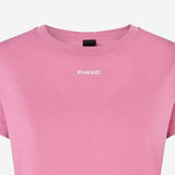 T-SHIRT BASICO IN COTONE CON LOGO 100373 A34FQ48 PINKO 
