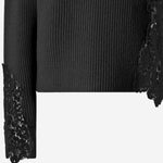 Maglione in misto lana stretch con pizzo 105505 A2R1Z99 PINKO 