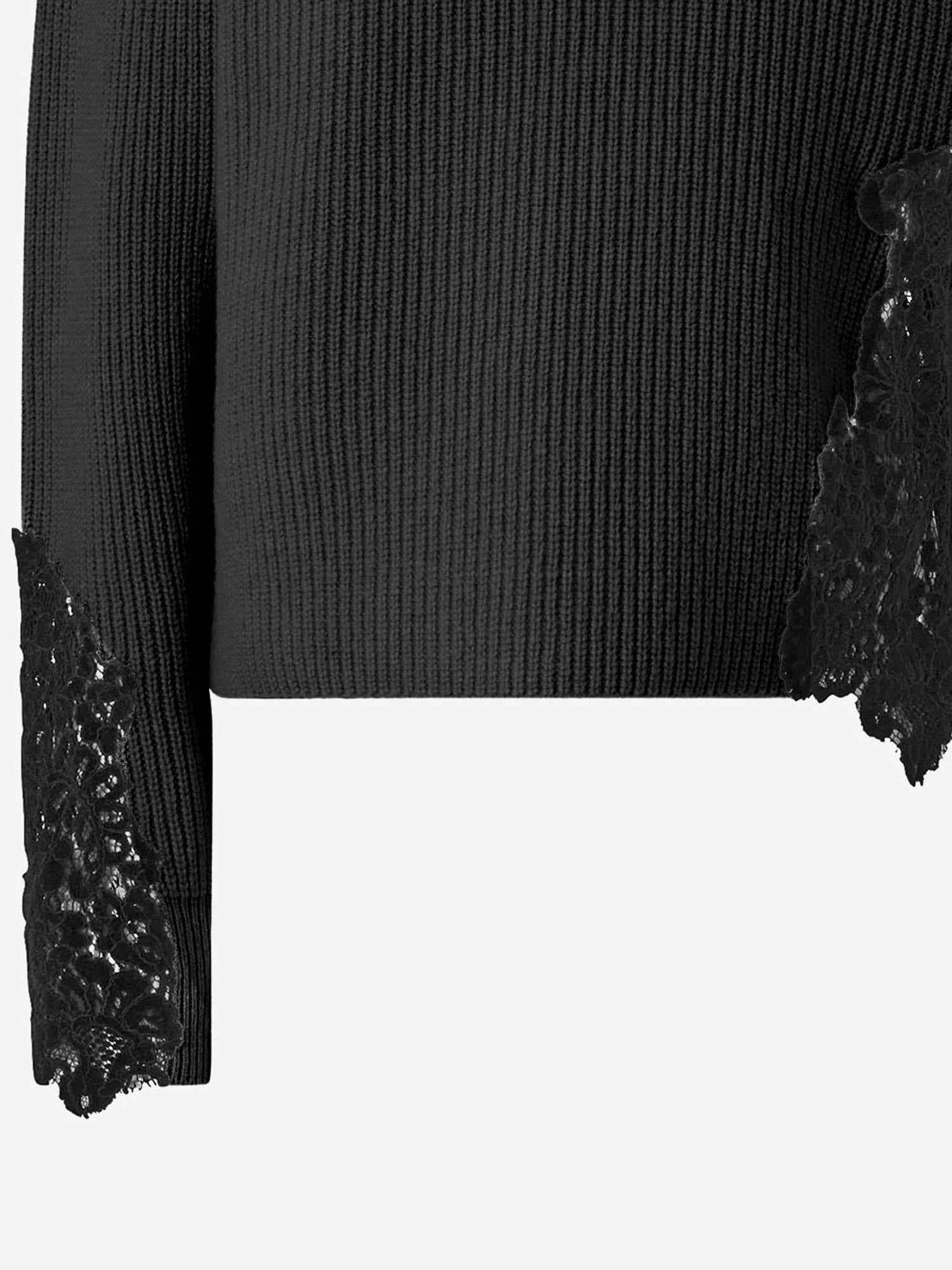 Maglione in misto lana stretch con pizzo 105505 A2R1Z99 PINKO 