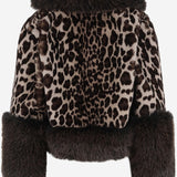 CAPPOTTO IN PELLICCIA SINTETICA CON MOTIVO ANIMALIER EF71 LEO005 UNCOMMON 