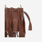 BORSA A SPALLA IN PELLE CON FRANGE 6W2B0R28LUJ WU2 VALENTINO GARAVANI 