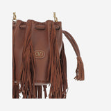 BORSA A SPALLA IN PELLE CON FRANGE 6W2B0R28LUJ WU2 VALENTINO GARAVANI 