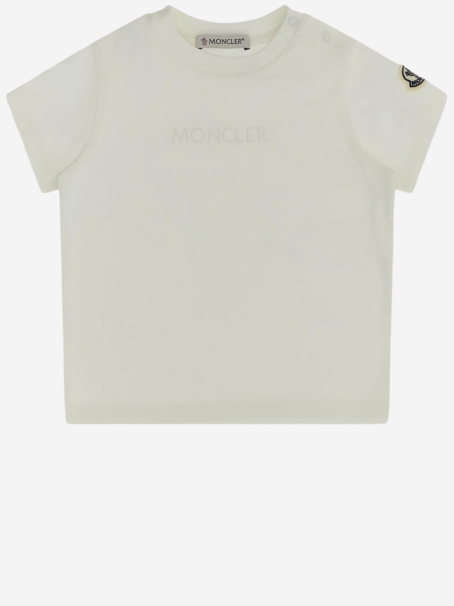 T-SHIRT CON LOGO RICAMATO IN COTONE 8C0001089AUM 034 MONCLER ENFANTS 