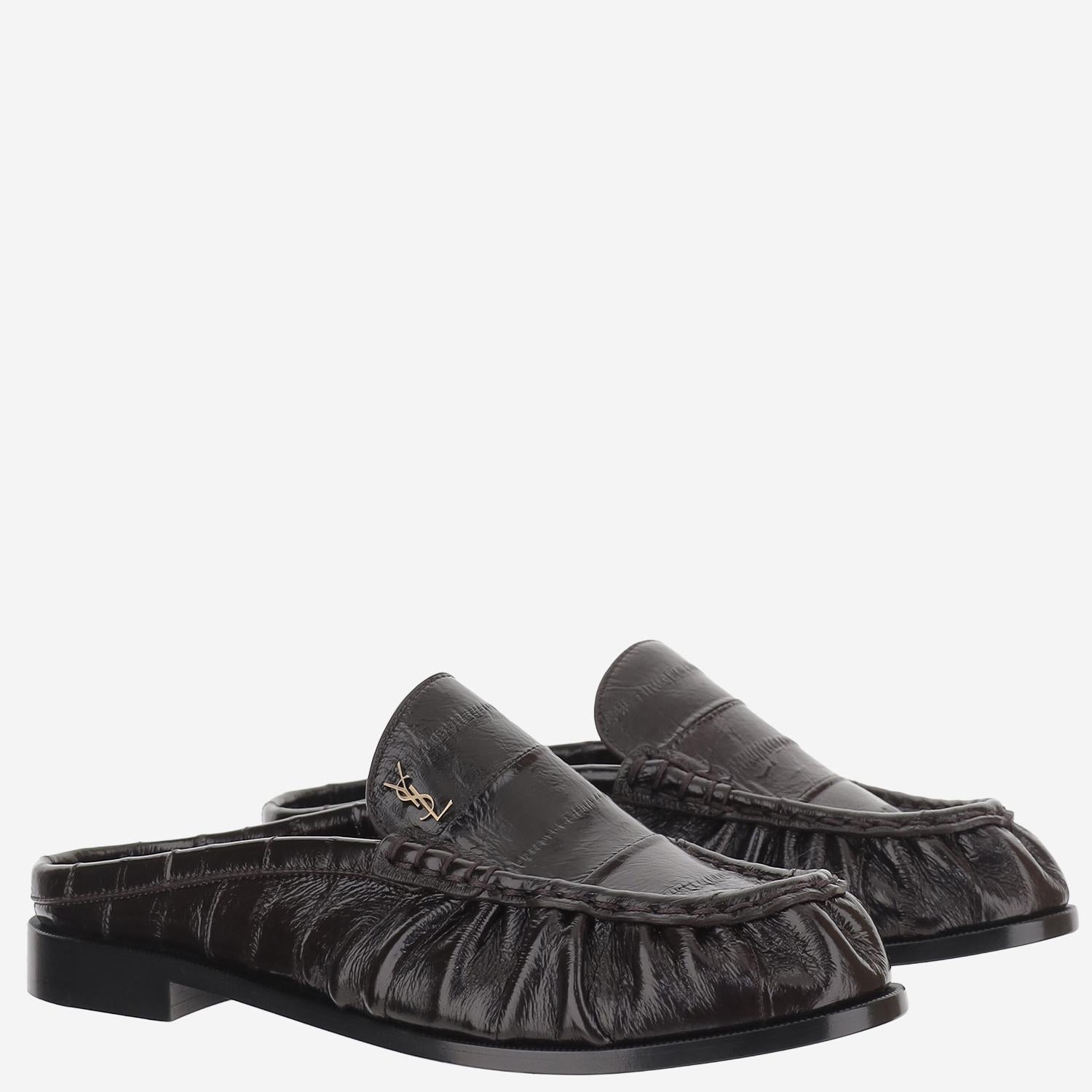 MULES LE LOAFER IN PELLE D'ANGUILLA 869742 0WXAF2013 SAINT LAURENT 