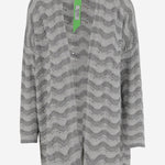 CARDIGAN OPEN-FRONT IN MISTO 066 ARGENTO COLOUR MARKET 