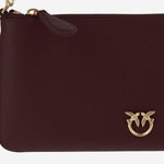 POCHETTE IN PELLE CON LOGO 102747 A0F1R49Q PINKO 