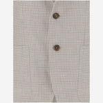 GIACCA MONOPETTO IN MISTO LINO CON MOTIVO PIED DE POULE 1SMC22K 520063A3196 TAGLIATORE 