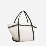 BORSA SHOPPING MEDIA IN CANVAS E PELLE XBWTIMAT300U6J 043X TODS 