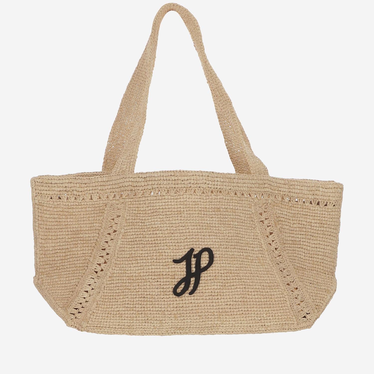 borsa grande in rafia con logo AC0920215 102V PATOU 
