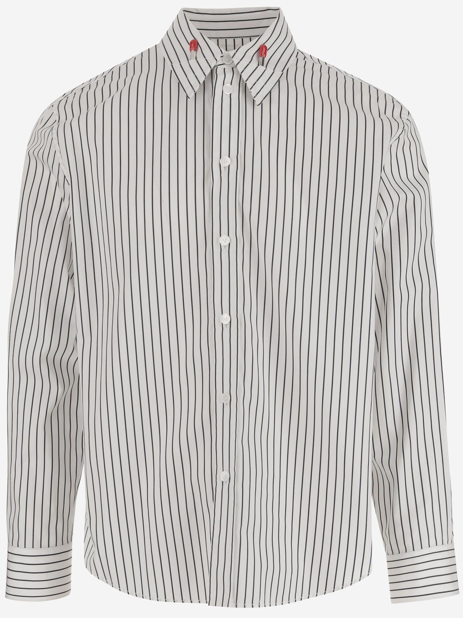 Camicia in cotone con motivo a righe 832804 V2FD09003 BOTTEGA VENETA 
