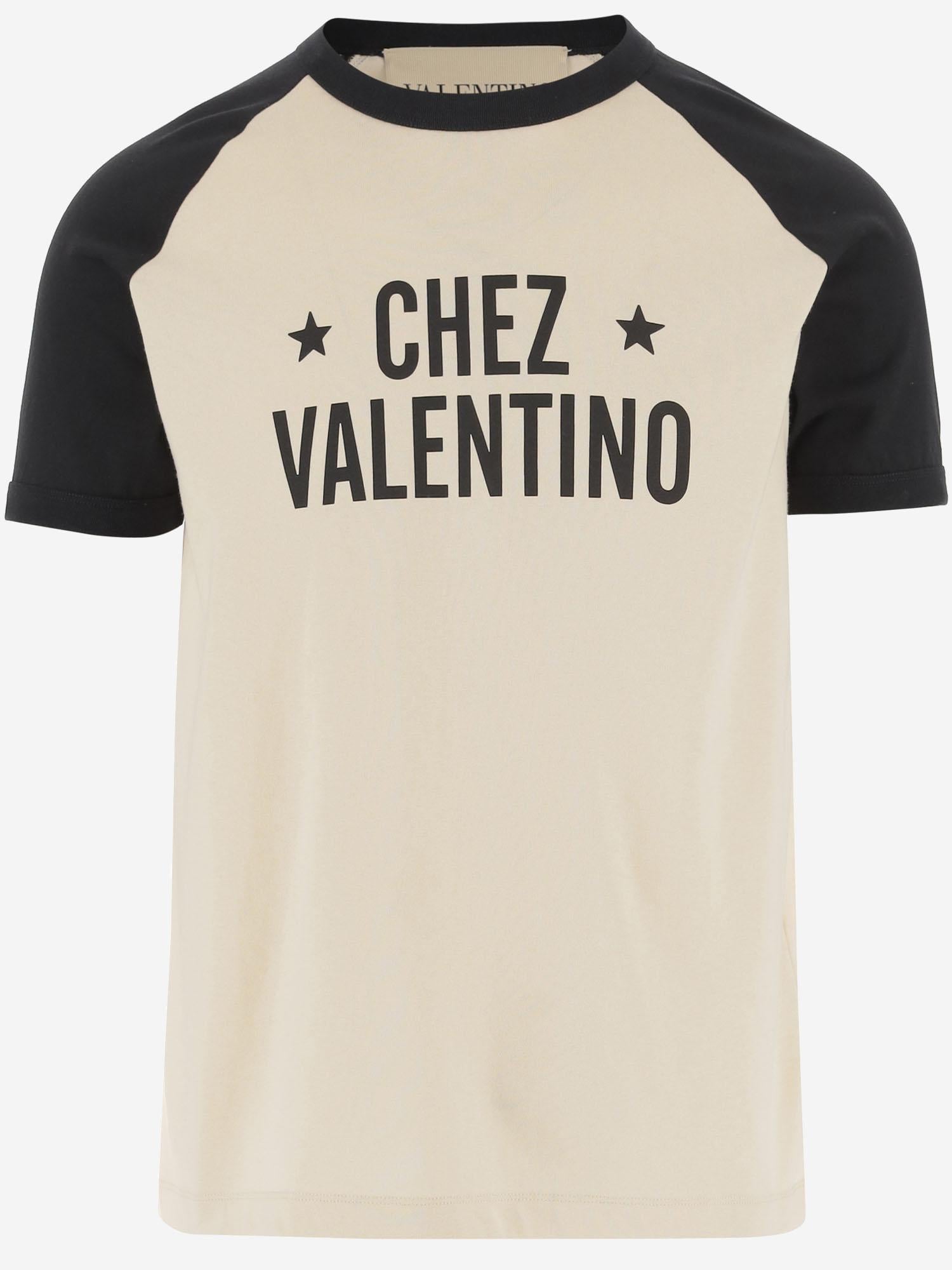 T-SHIRT IN COTONE STAMPATO CHEZ VALENTINO 7V3MG17D AYCQT3 VALENTINO 