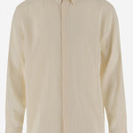 CAMICIA IN MISTO SETA CON MOTIVO A RIGHE 821908 Y2L929700 SAINT LAURENT 