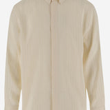 CAMICIA IN MISTO SETA CON MOTIVO A RIGHE 821908 Y2L929700 SAINT LAURENT 