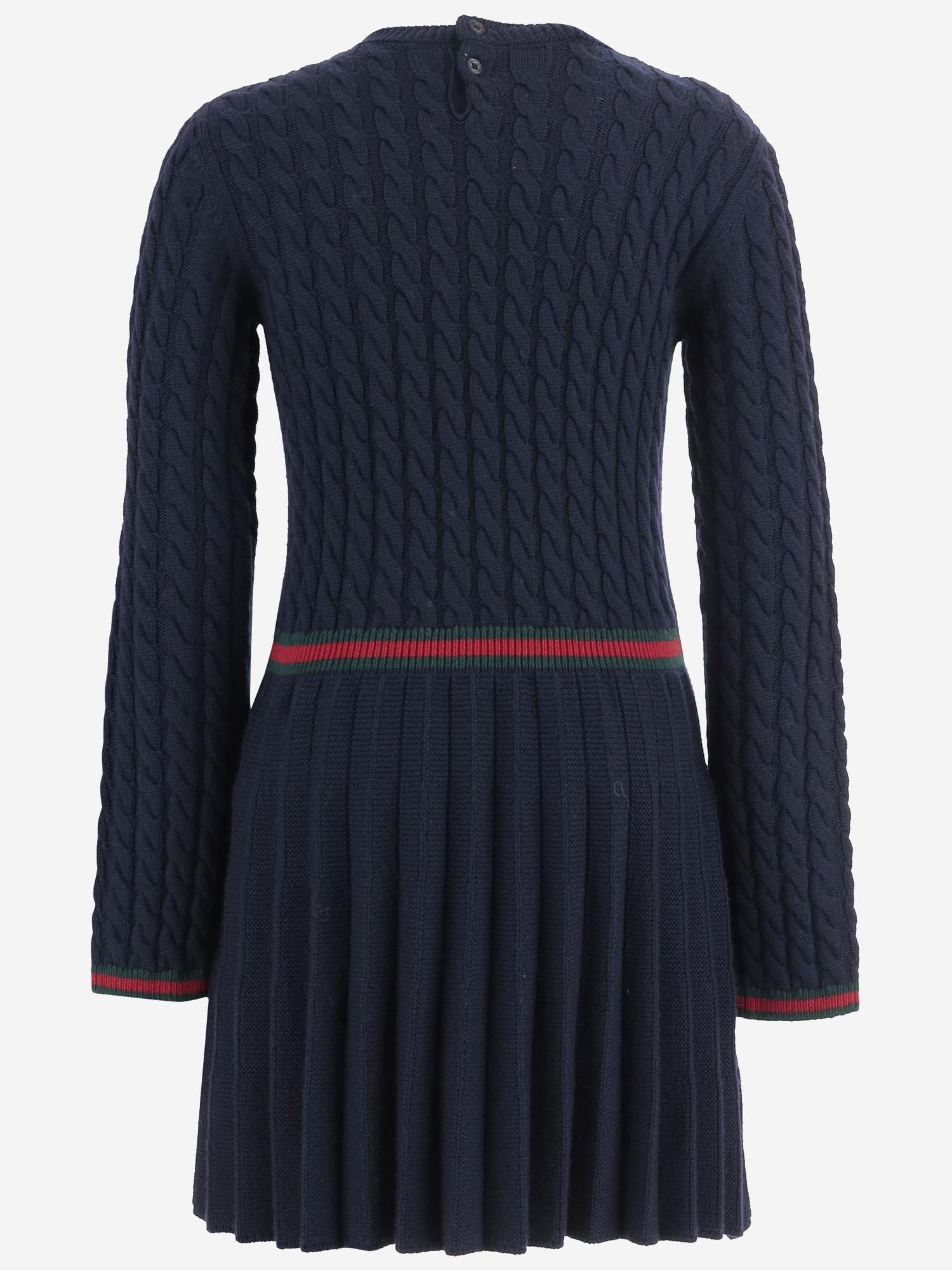 ABITO IN LANA CON DETTAGLIO WEB 828450 XKEZ44180 GUCCI KIDS 