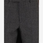 Pantaloni in tessuto mouliné in lana 850333 Z7AXC1070 GUCCI 