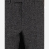 Pantaloni in tessuto mouliné in lana 850333 Z7AXC1070 GUCCI 