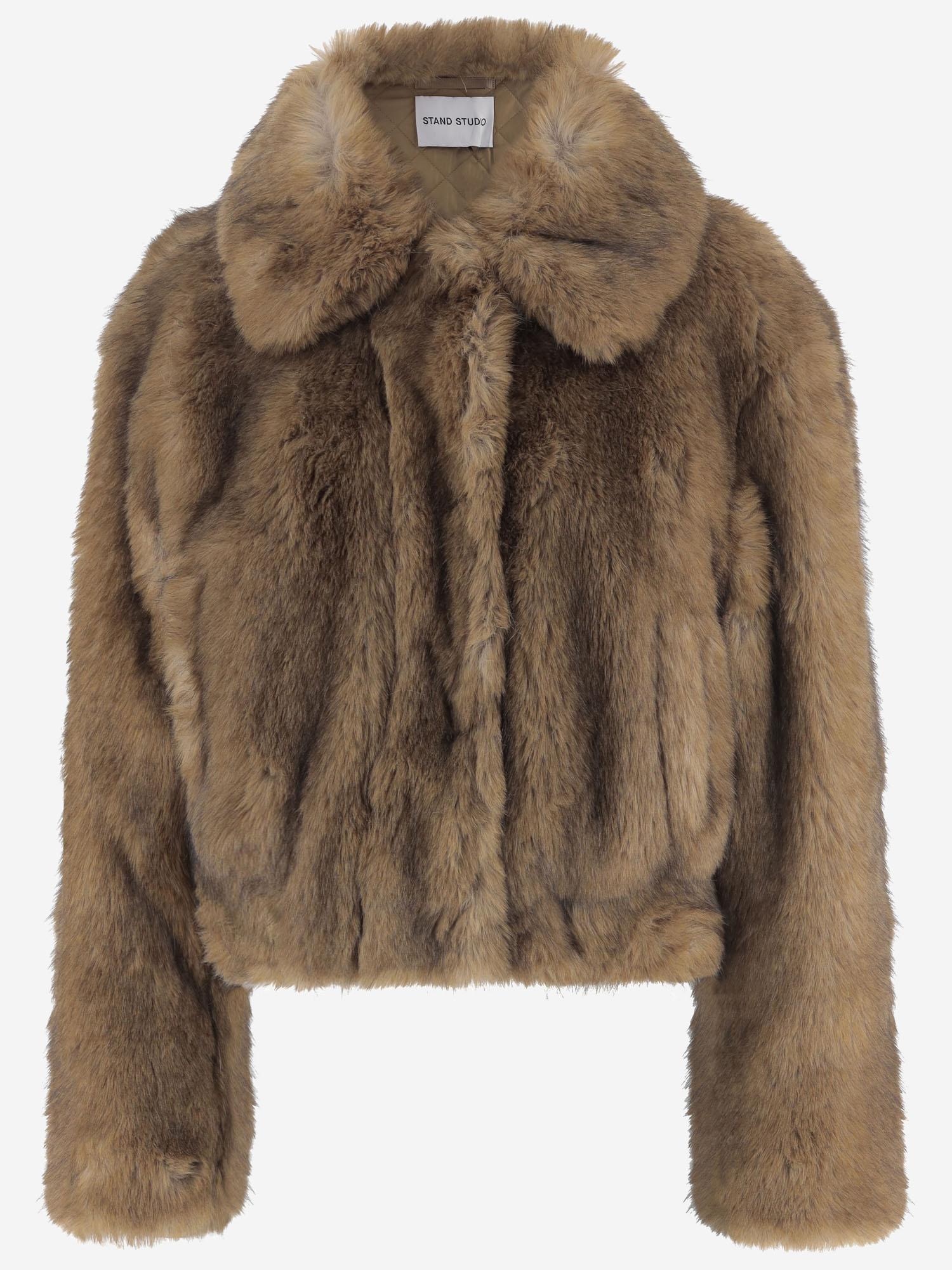 GIUBBOTTO LENA IN PELLICCIA SINTETICA 66354 915587011 STAND STUDIO 