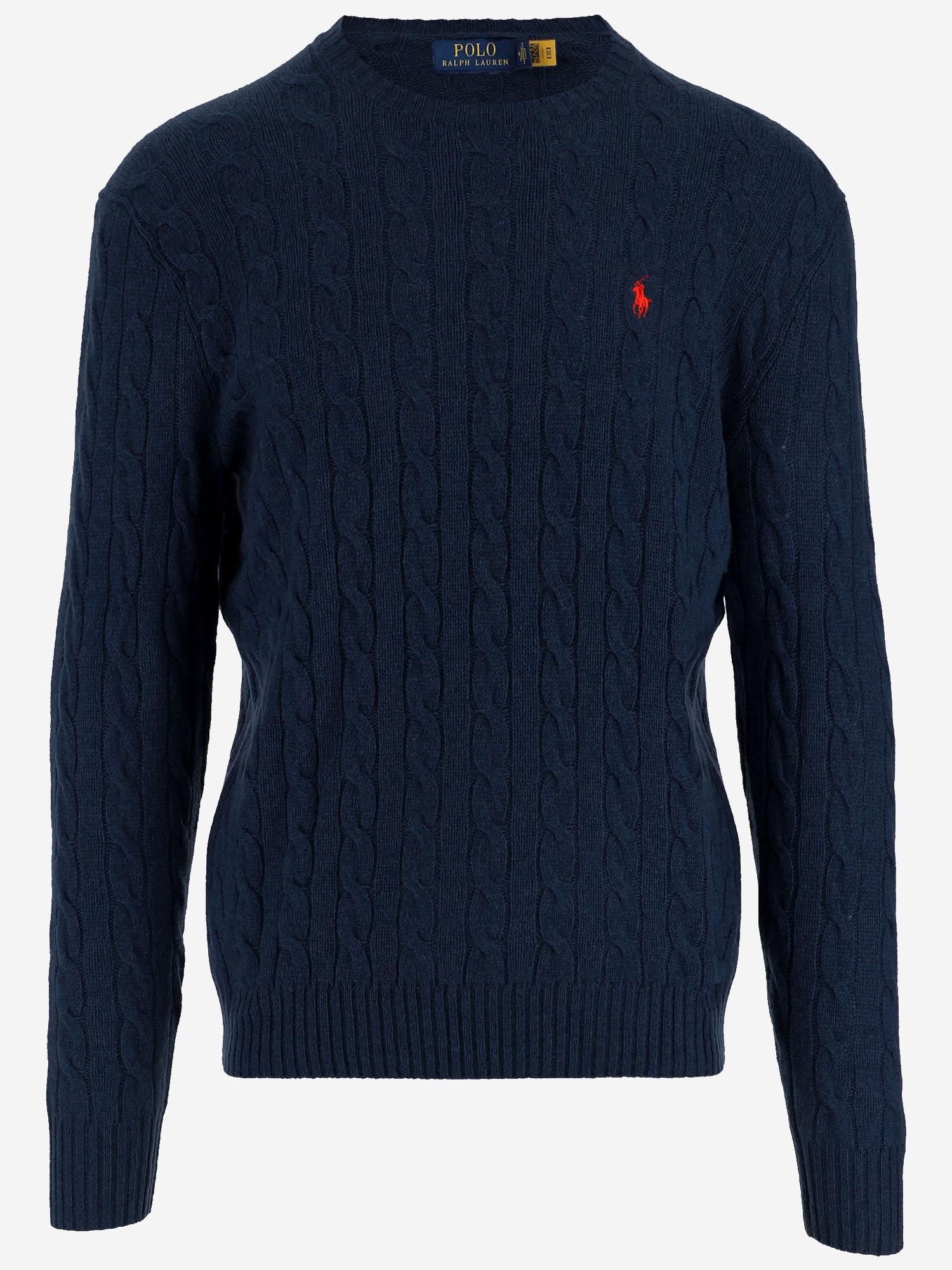 MAGLIA A TRECCE IN LANA 710876762 002 POLO RALPH LAUREN 