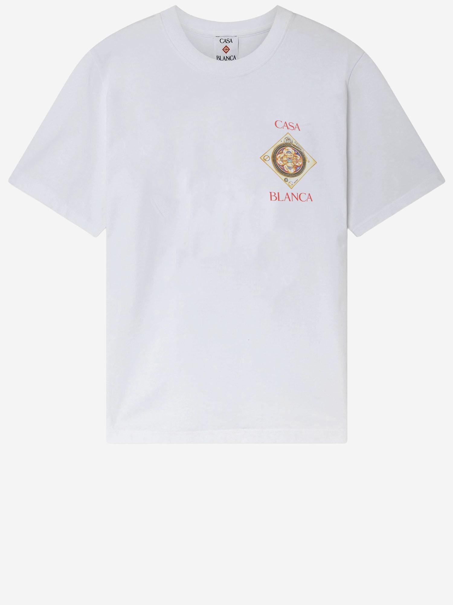 T-SHIRT IN COTONE CON STAMPA MSS26JTS001 02 CASABLANCA 