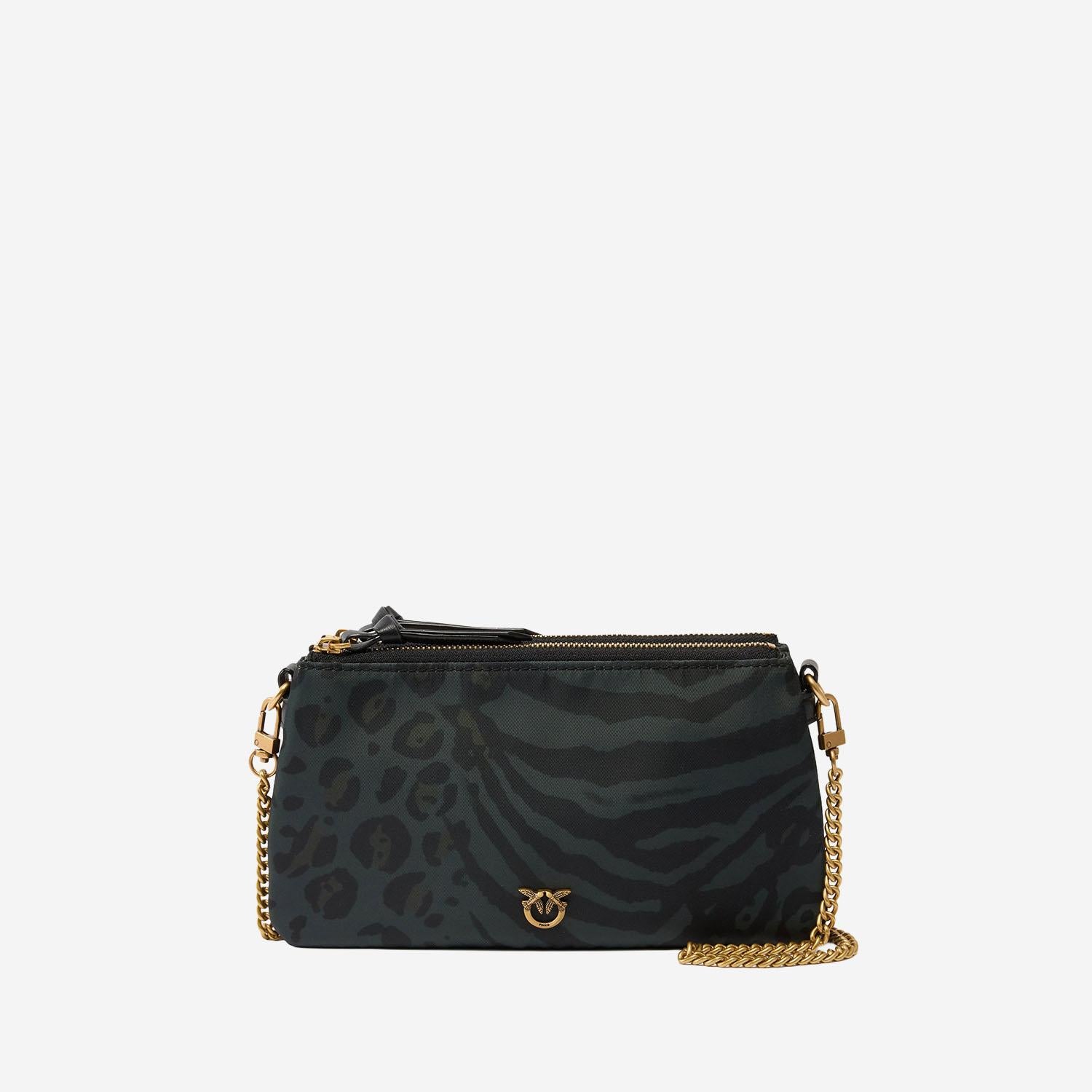 BORSA A TRACOLLA CON STAMPA ANIMALIER 105359 A35GSD1Q PINKO 