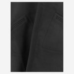 CAPPA IN LANA E CASHMERE CON TASCHINI A FILETTO C008 DFWOBLACK NICCOLO PASQUALETTI 