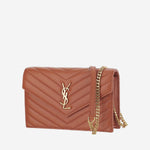 PORTAFOGLIO IN PELLE CON CATENA ENVELOPE CASSANDRE 857605 AAA447993 SAINT LAURENT 