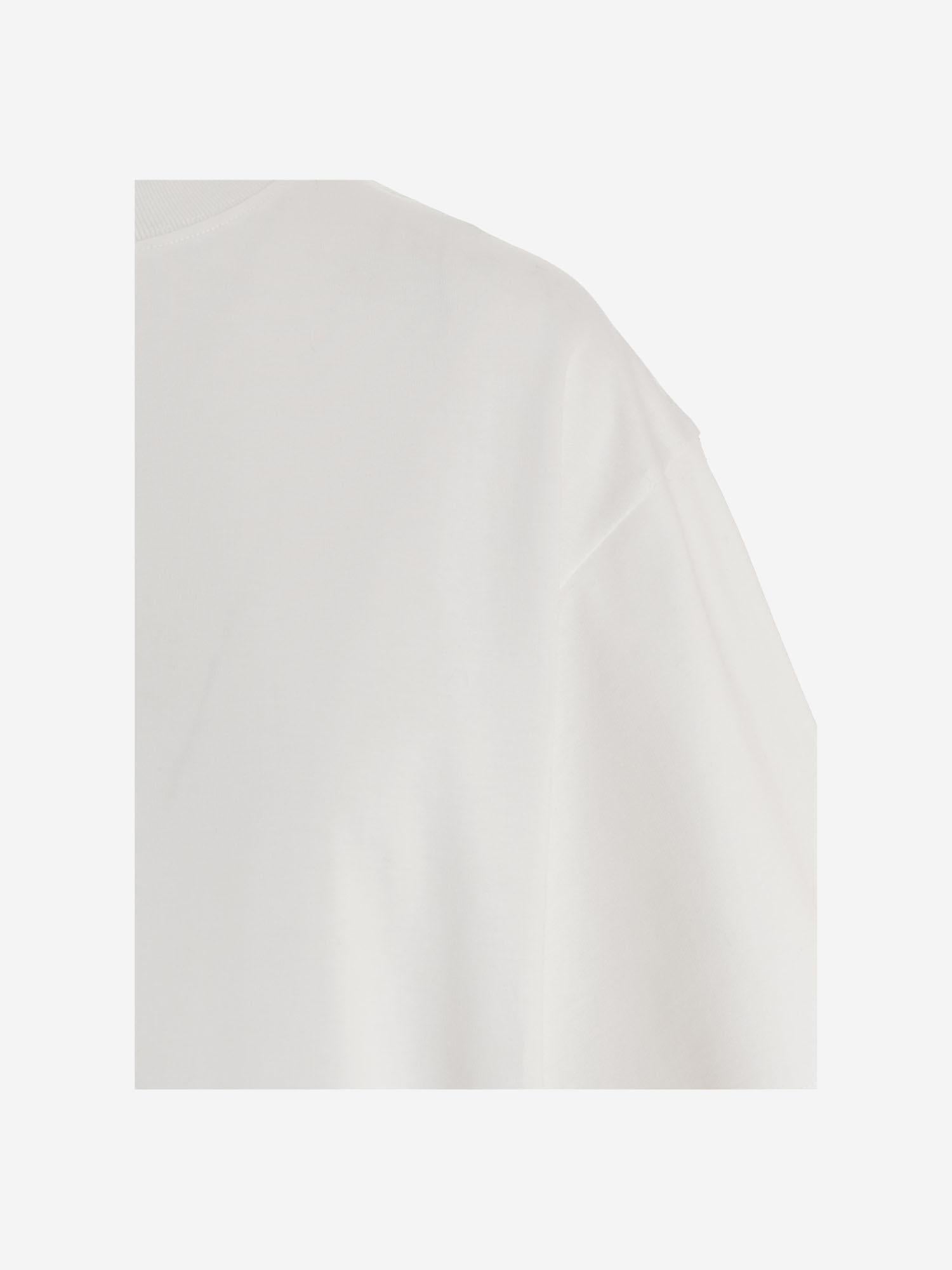 T-SHIRT IN COTONE CON STAMPA POSTERIORE 6261K21196 Ecru CARVEN 